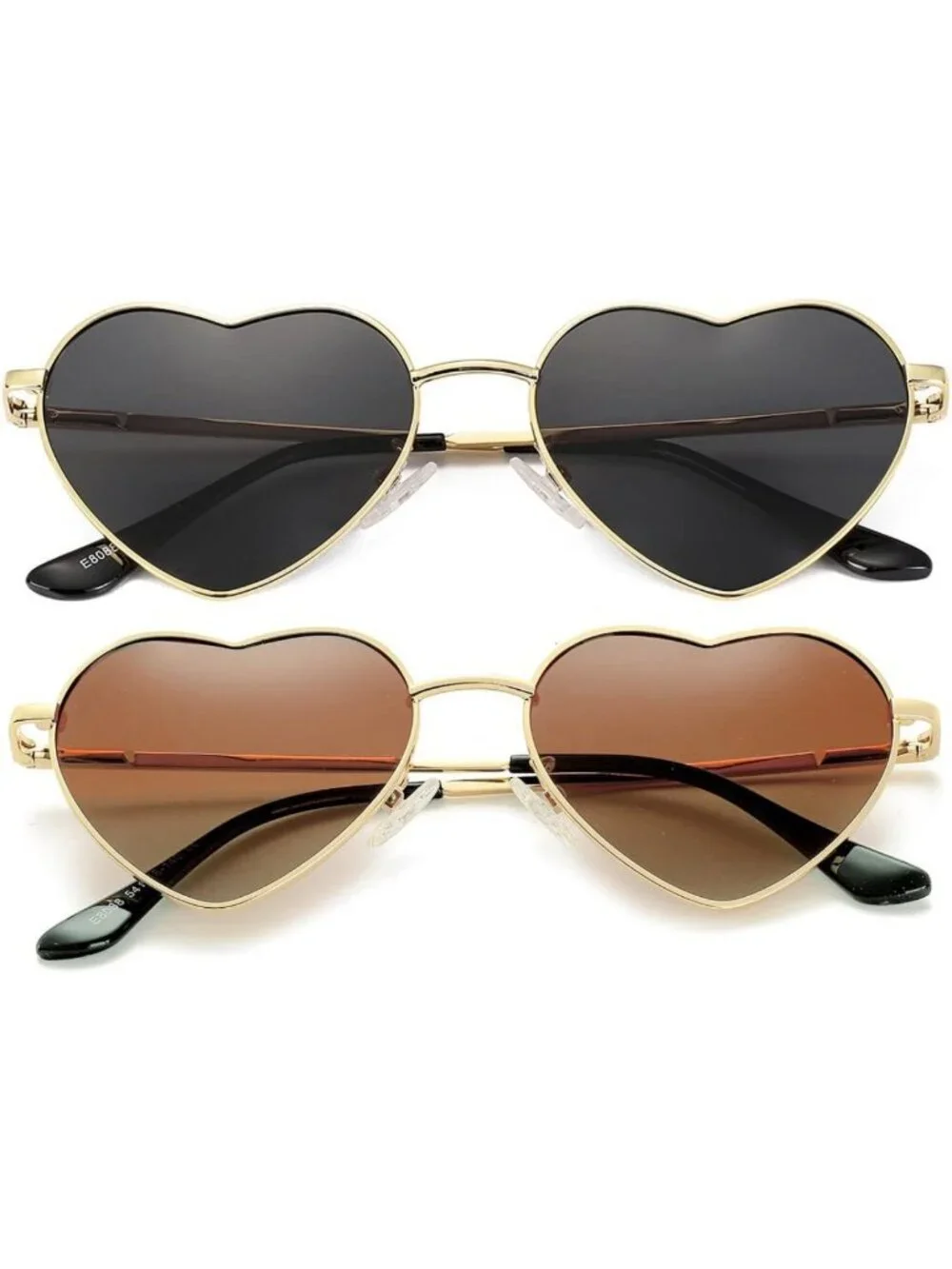 Chic Polarized Heart Sunglasses for Women | Stylish Metal Frame & UV400